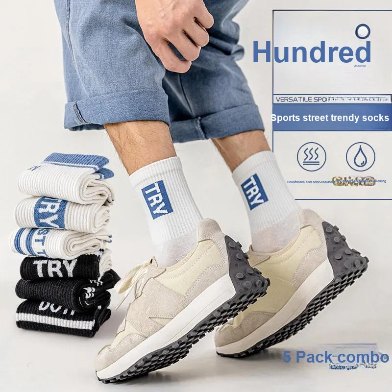 The Temptation Of The Muse Mid Calf Socks Men's 5 Pack-6