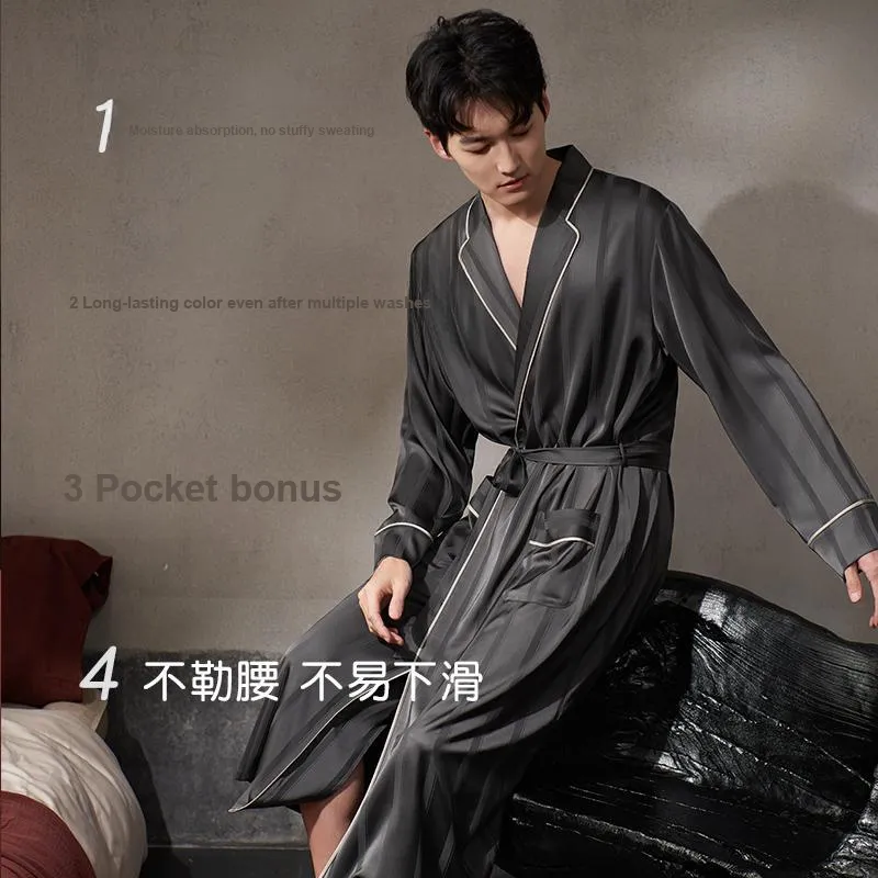 Xuan Liang Sleep Robe Men's Paris Gray-2