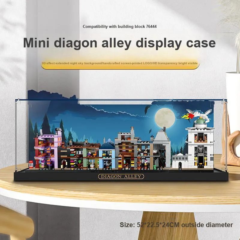LIGHT YOUR BRICKS Compatibility Harry Potter 76444 Mini Diagon Alley Display Case Model Accessories-7