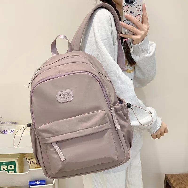 Alcohol Dragon Nylon Fabric Backpack Unisex Multicolor-8