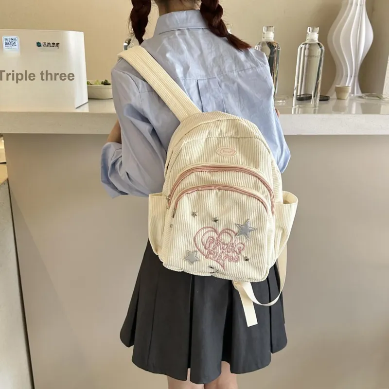 Gerlanx Corduroy Backpack Regular Women's Ivory-8