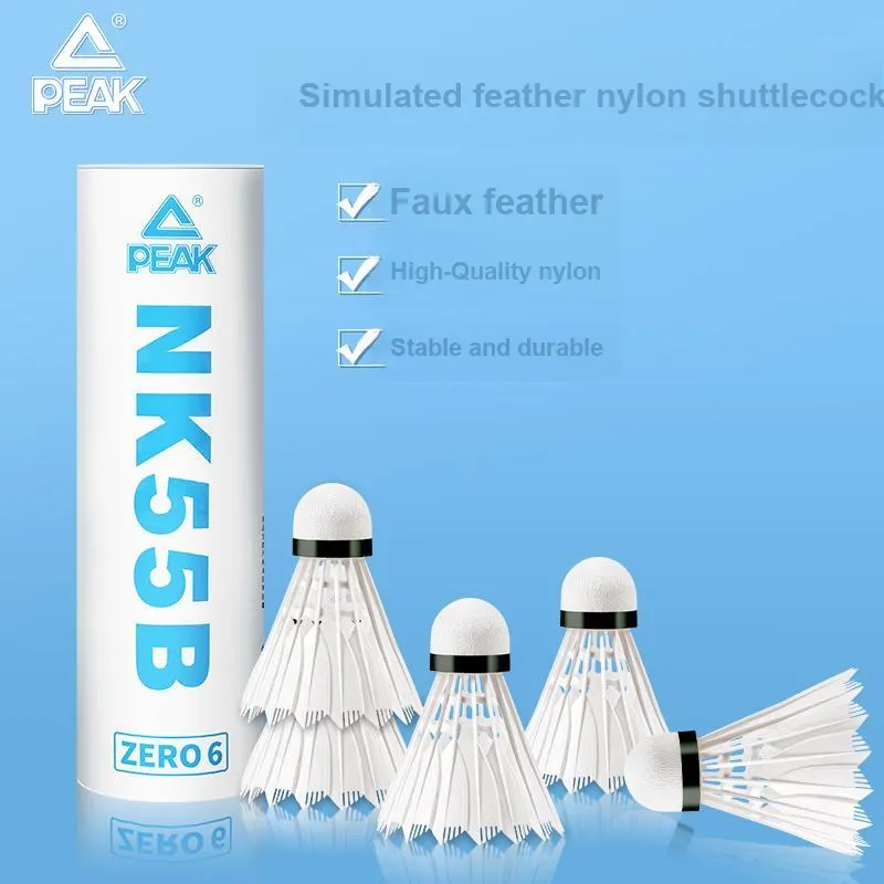 PEAK Nylon Shuttlecock 3 Pack 6 Pack 12 Pack Nylon Shuttlecocks-3