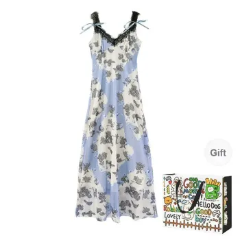BVODE Slip Dresses Women's Oil Paintings Purple Shopping Bag