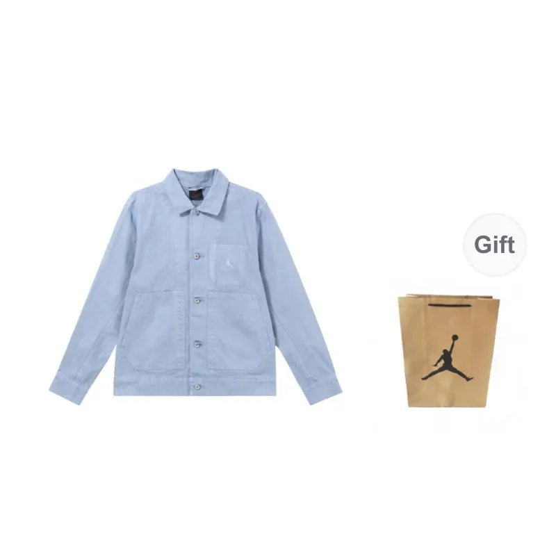 Jordan Jacket Unisex Blue Gray Shopping Bag Included-0