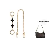 Round Buckle Four-Leaf Clover 12cm+Decorative Chain 40cm
