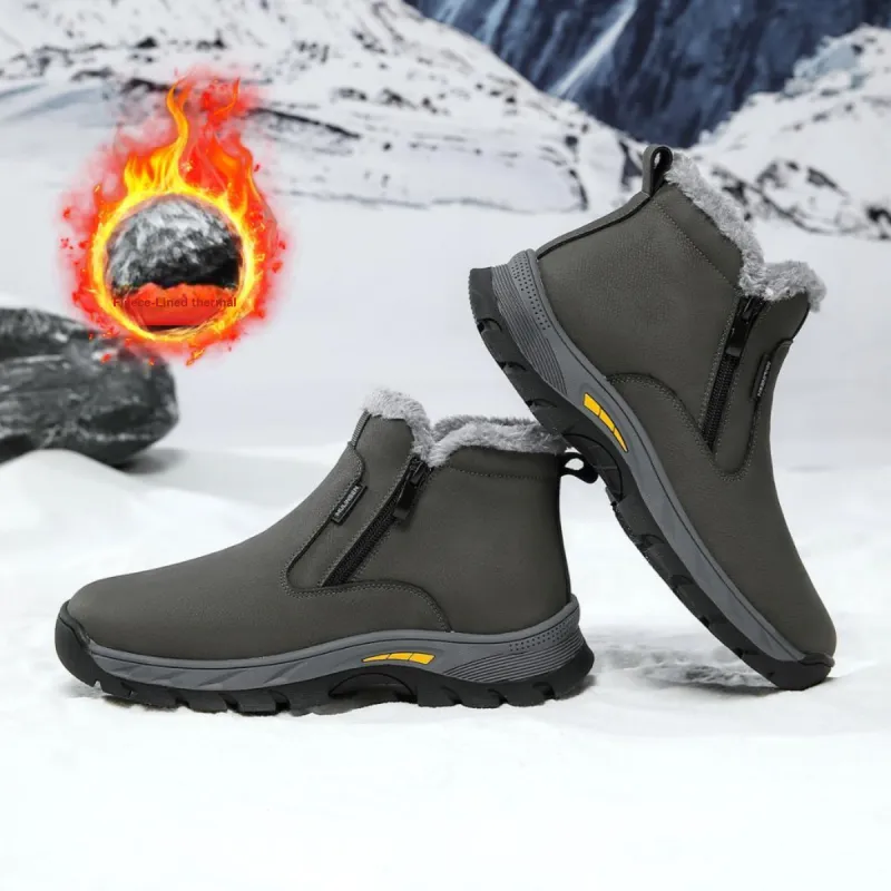 Mulinsen Dad Shoes Warm Height Increasing Wear-Resistant High-Top Casual Shoes Men's-3