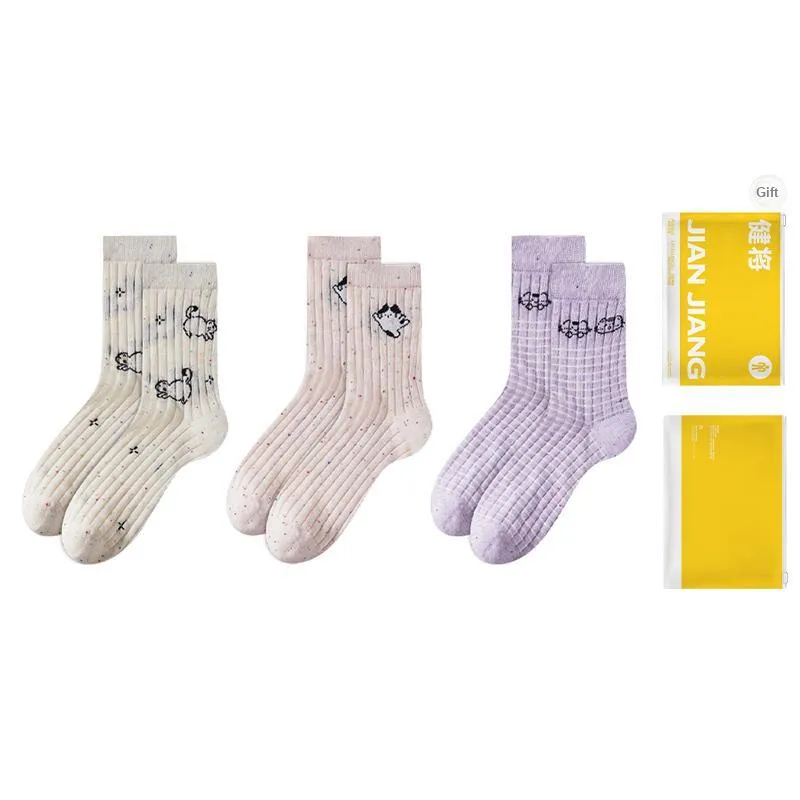 Master Mid Calf Socks Women's Shopping Bag 3 Pack-0