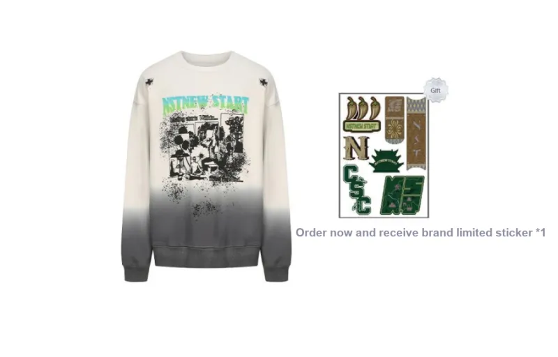NSTNEW START Sweatshirts Unisex Gradient Gray-1