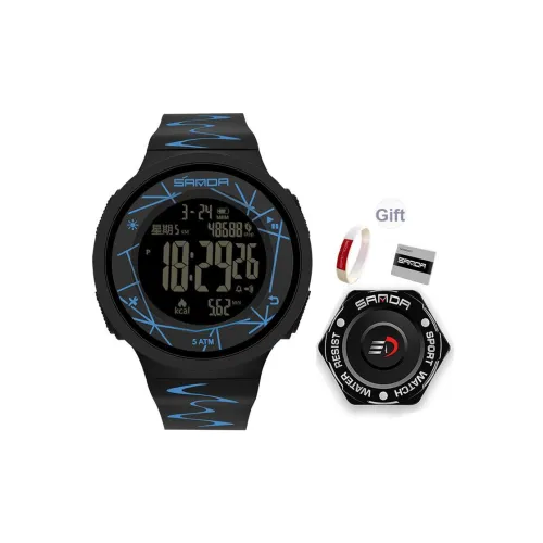 SANDA Модный и Крутой Студенческие Часы для Средней и Старшей Школы Спортивные Электронные Механические TPU Ремешок