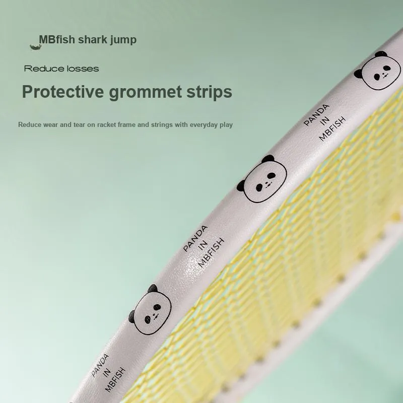 MBFISH Badminton Equipment Black White PU 250*17 Length * Width Frame Protection Tape-3