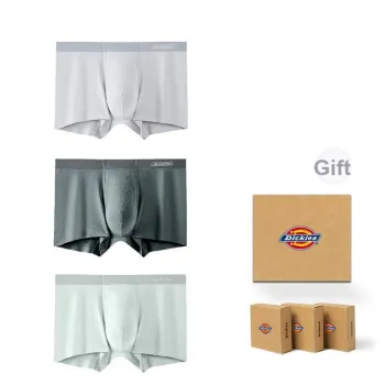 Dickies Underpants Men's Seamless Print Skin Friendly Boxer Shorts, Box Combo Set