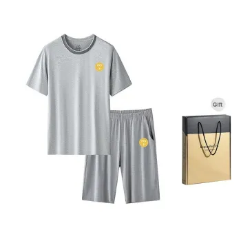 ROBINHOOD Pajama Set Men's Gift Box Set Light Heather Gray