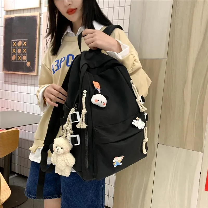 PARK DANCE Nylon Backpack Regular Unisex Multicolor-21