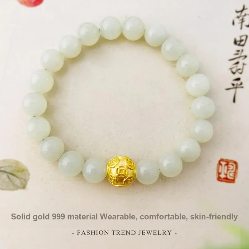 Love Hetian Jade Bracelets White Jade Women's-1