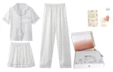 Ecru Ice Silk Three-Piece Set (Box)