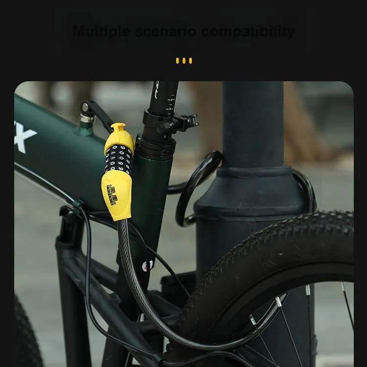 PHOENIX Bicycle Locks Zinc Alloy Burglar-Resistant Cable Lock-5