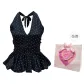 Black Polka Dot Top+Box