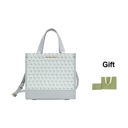 VANESSA HOGAN ПВХ Сумка через плечо Тоут Сумка Сумка для покупок Сумка на плечо Сумка среднего размера Женская Серого цвета