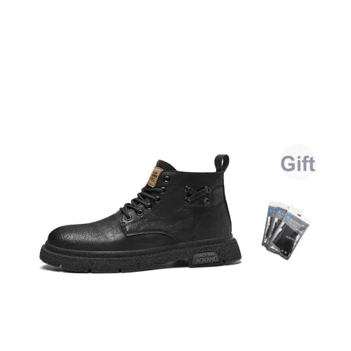 AOKANG Короткий MID Martin Ботинок Мужской Черный