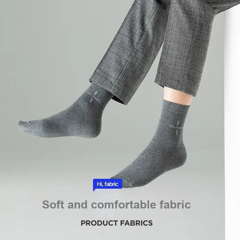 HLA Men Mid Calf Socks-4