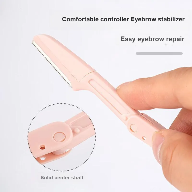 JIAOXUEFEI Eyebrow Razor-Men And Women's Brow Shaver And Brow Repair Tool-Foldable Micro Brow Trimmer-4-Piece Set-6