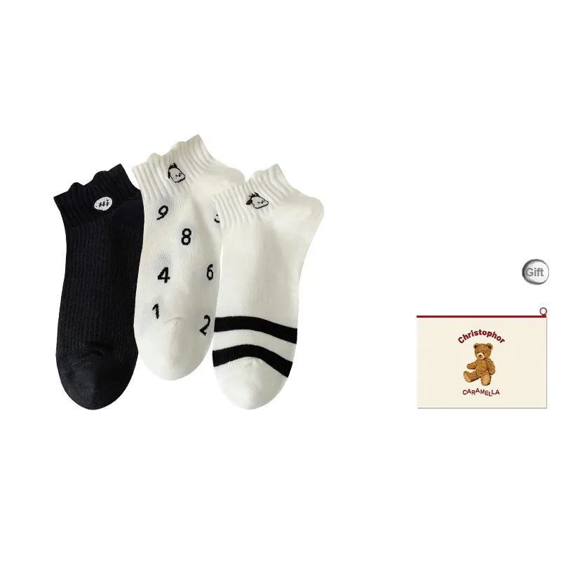Caramella Ankle Socks Women's Shopping Bag Combo Set-15