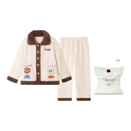 XIAFENYAN Пижамный комплект Женская Сумка для покупок Абрикосовый Коричневый Цвет