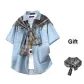 Light Blue+Blue Coffee[Shawl]