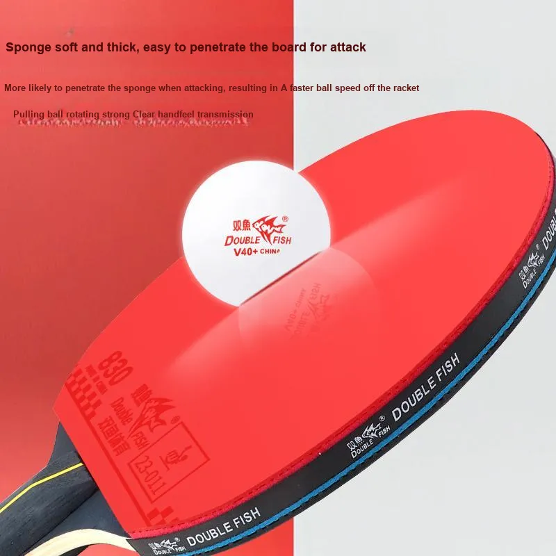 DOUBLEFISH Ping Pong Paddles Unisex All Wood Double Racket Set-3