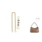 [Gold-Tone Two-Piece Set]Brown C Letter Chain+Decorative Chain 45cm
