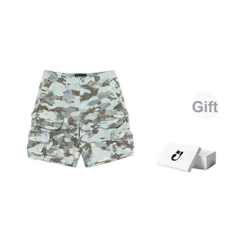 CEEC LA Карго Шорты Унисекс Камуфляж Синий