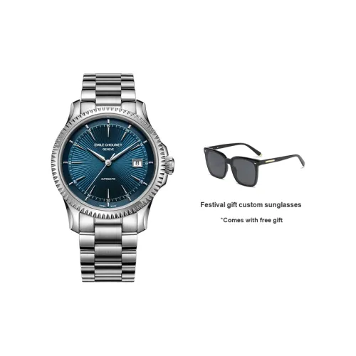 EMILE CHOURIET Автоматический механический механизм Мужские часы 40mm*40mm*10,57mm Синий