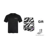 Zebra Print+Black Signature Short-Sleeved (Comes with Socks)