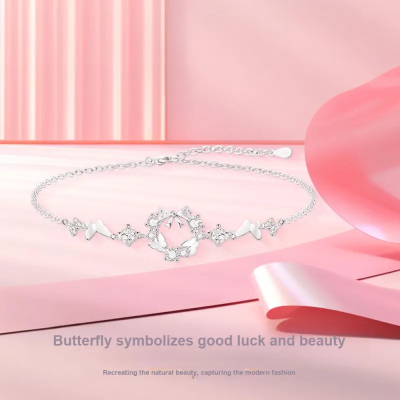 NUSQ Sterling Silver With Zircon Bracelets Women's-1
