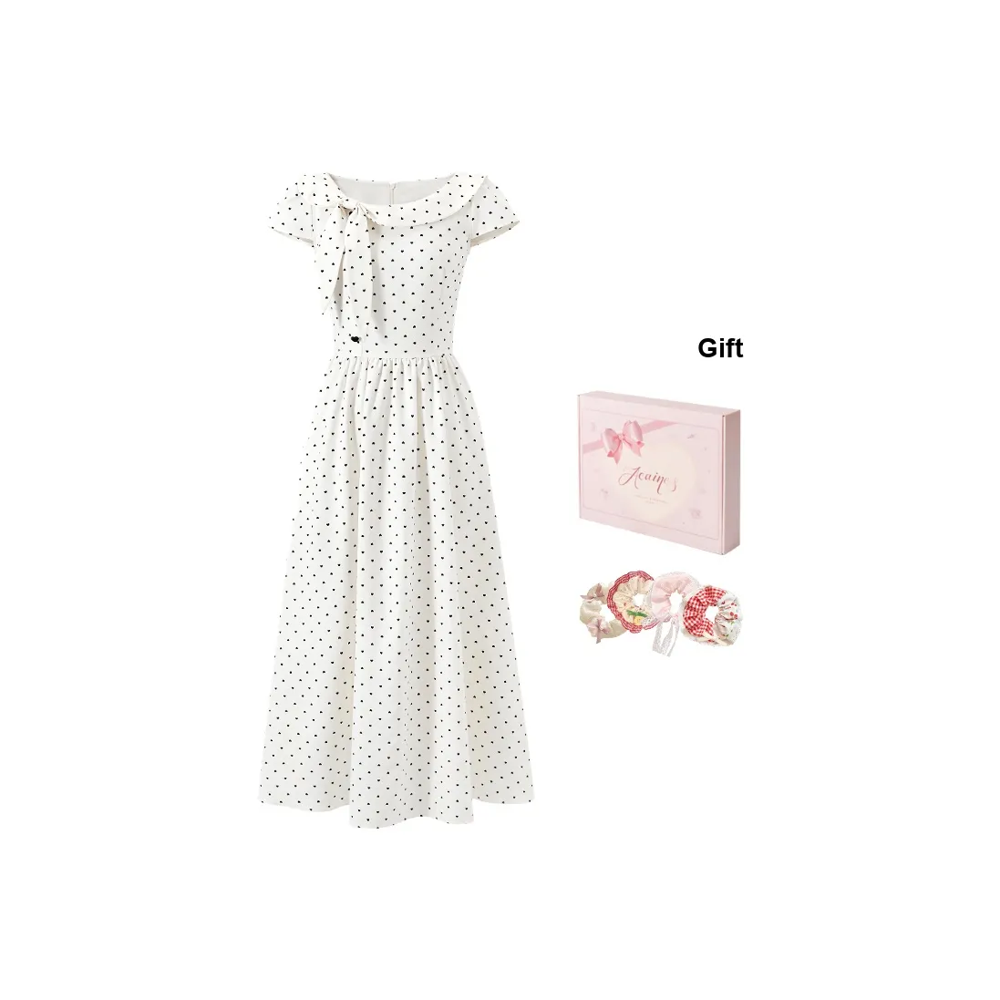 ACAINES Короткое платье с короткими рукавами женское