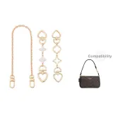 [Gold-Tone White Four-Leaf Clover+Irregular Shape Extender Chain]+Decorative Chain 40cm
