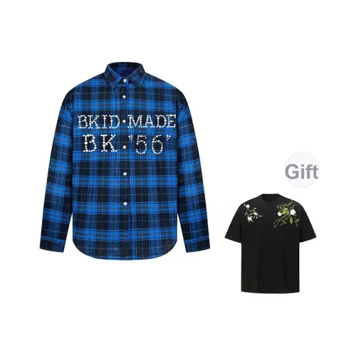 SISC Синяя Жемчужная Рубашка [С подарками Вышивка T Рубашка] Женские Рубашки