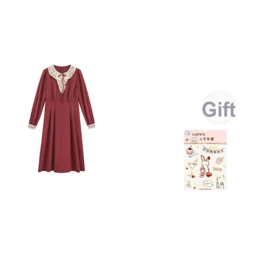 ZIHAN Длинное платье с длинными рукавами женское