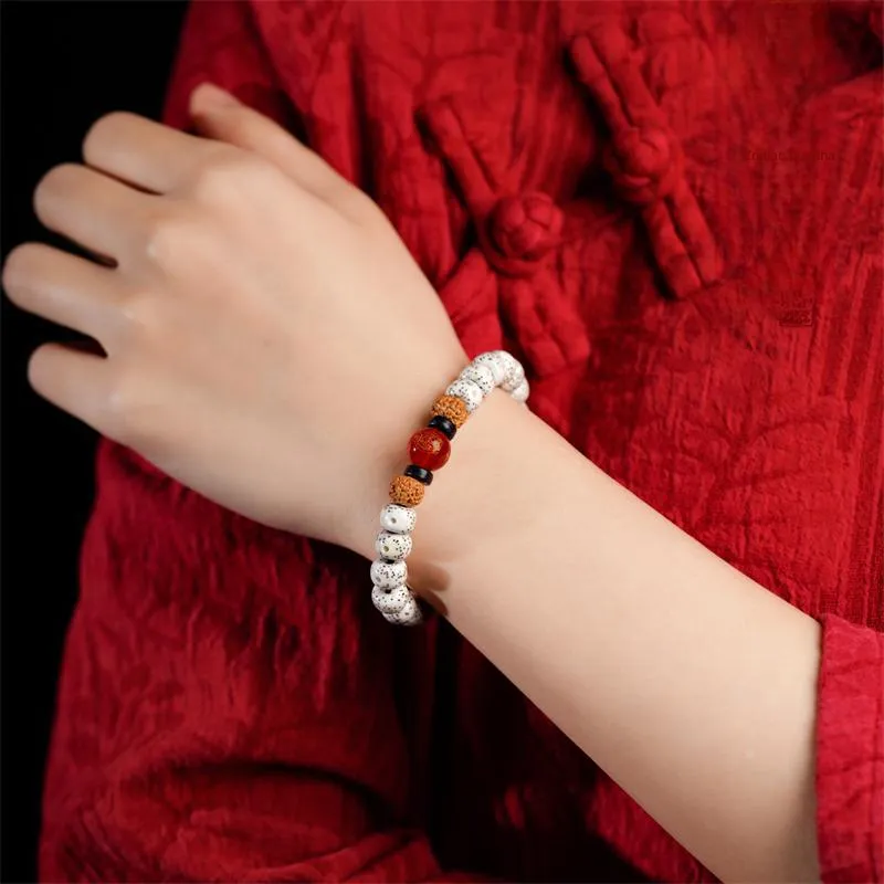 FANGYUANXIAOFU Star Moon Bodhi Seeds Single Wrap Beaded Bracelet Unisex-6