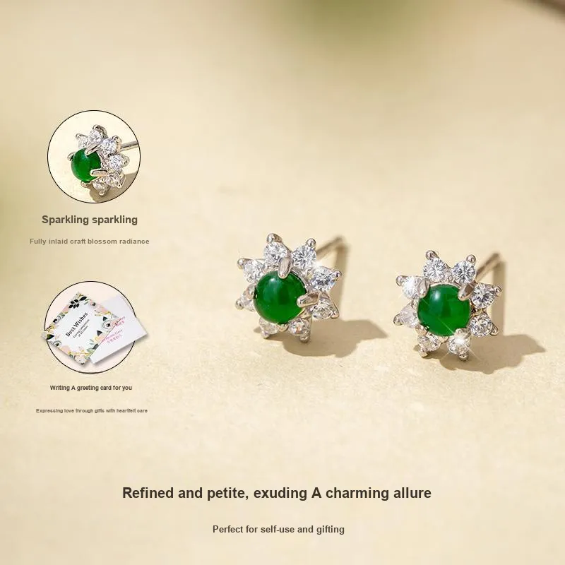 QLADY Ice Type Stud Earrings Women's-4