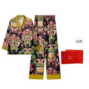 Shanghai Story Pajama Set Women's Gift Box Set Pale Purple Rosy Red