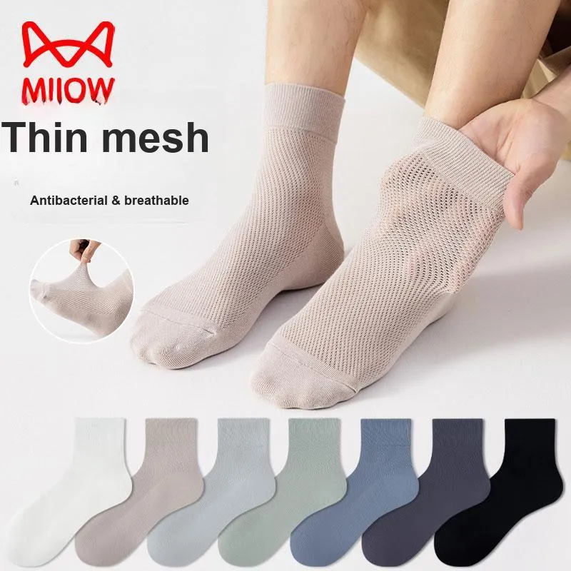 MIIOW Mid Calf Socks Men's 5 Pack-12