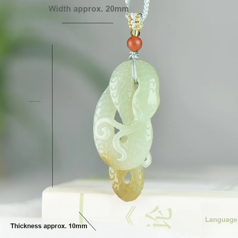KUNYUYAO Hetian Jade Pendants White Jade Unisex-46