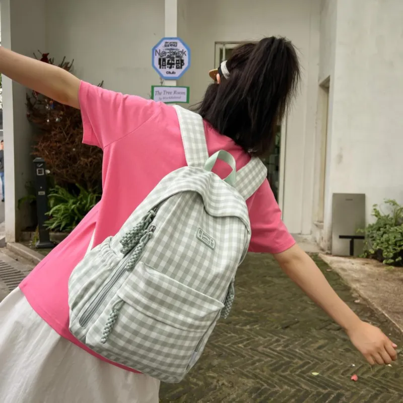 BAODIDAISHU Nylon Fabric Backpack Laptop Bag Backpack Regular Women's Black/Yellow/Green/Blue/Pink-12