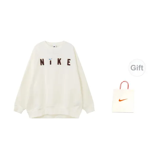 Nike Sweatshirts Women's Beige Sweatshirts+Gift Bag