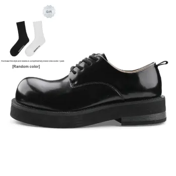 HANQIAORIJI Black Blood Series Casual Leather Shoes Unisex Black