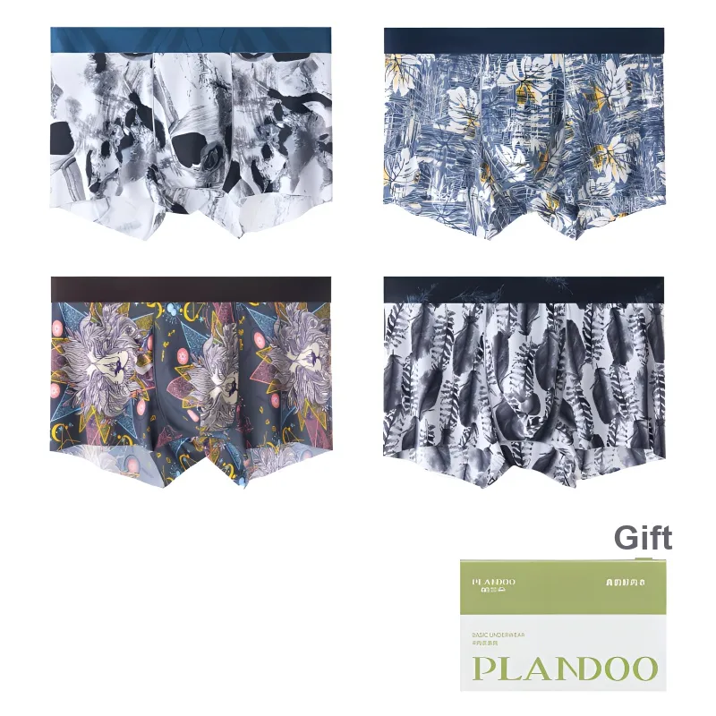 PLANDOO Underpants Men's 4 Pack-20
