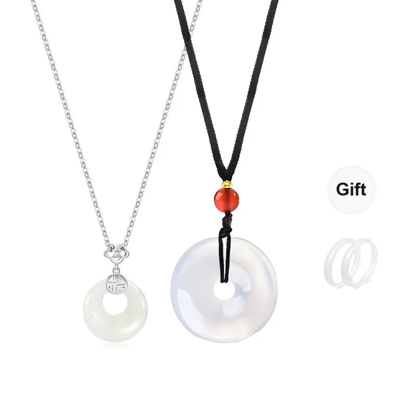 GUDS GAVE Chalcedony Jade Necklaces Unisex-24