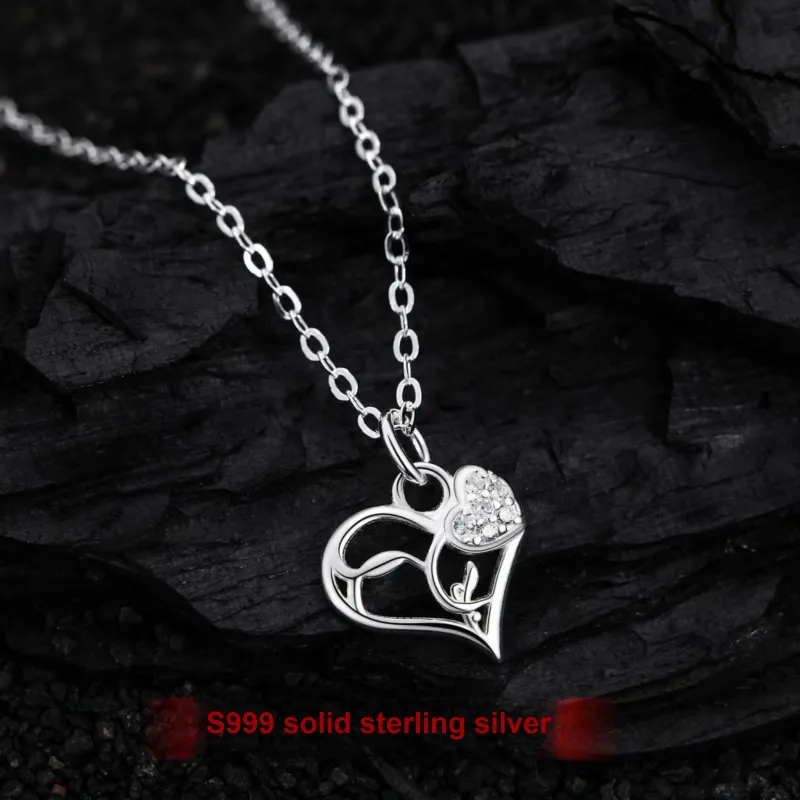 MISS WEI 999 Fine Silver Necklaces Women's-1