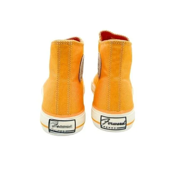QIANJIN Wear resistant And Lightweight High Top Canvas Shoes Women's Earth Yellow-4